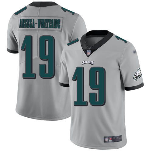 Men Philadelphia Eagles #19 JJ Arcega-Whiteside Limited Silver Inverted Legend NFL Jersey Football